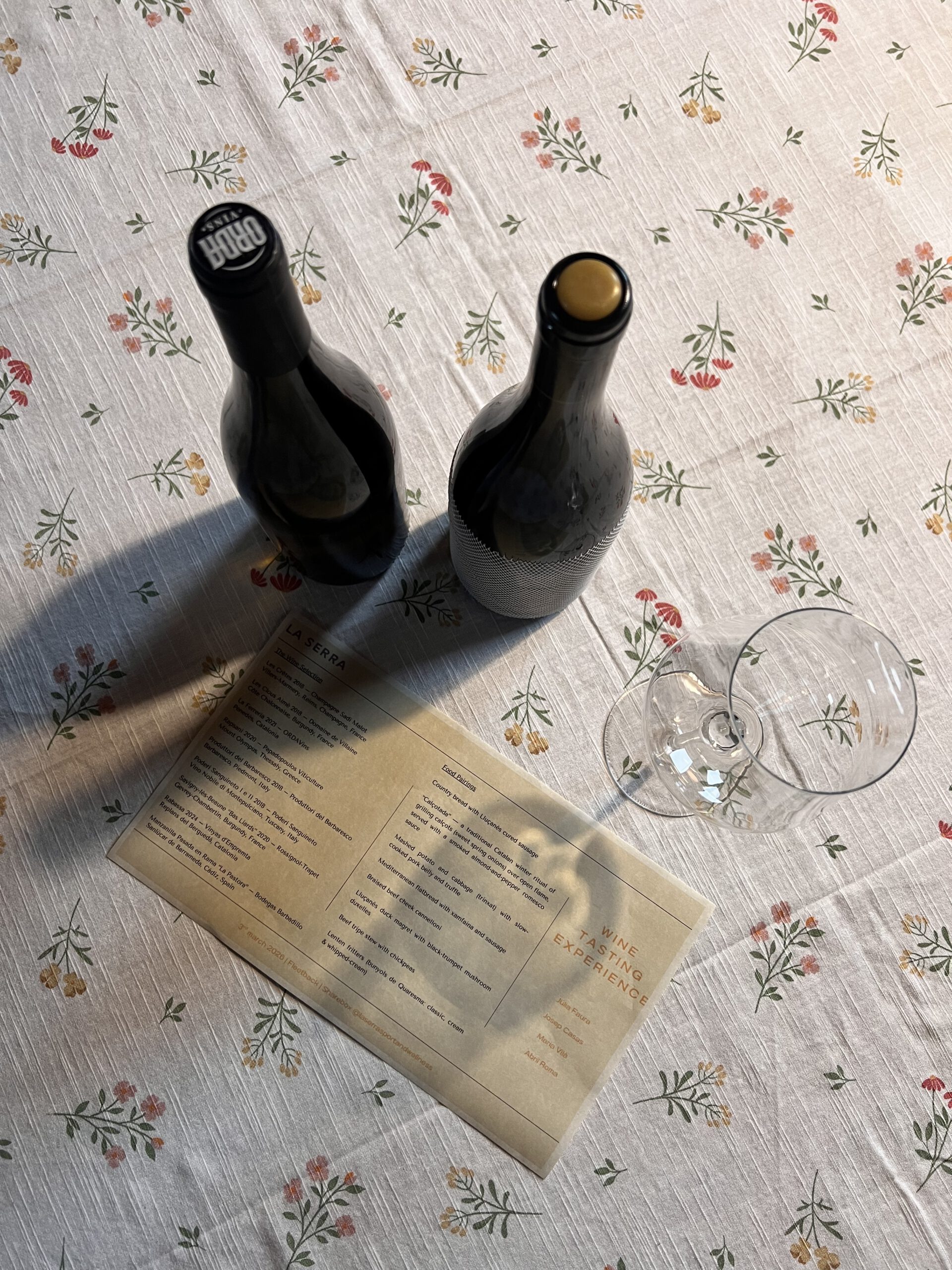 Wine tasting experience